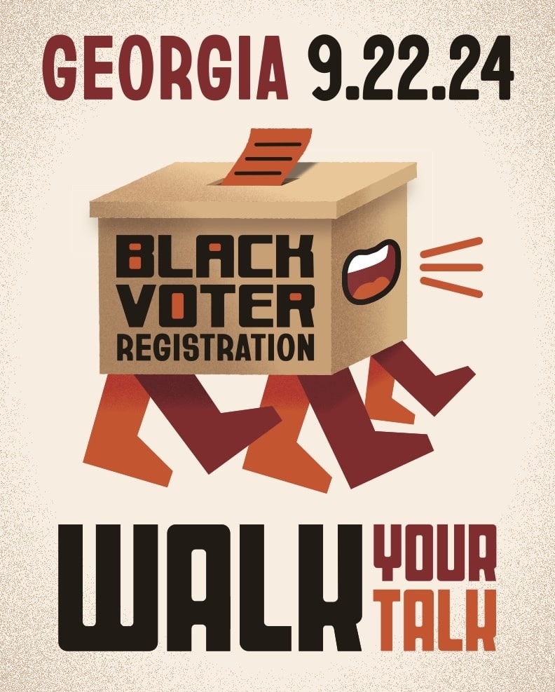 Black Voter poster - Walk your talk